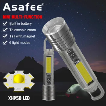 Asafee Strong Light XHP50 led уличен фенер 1000LM, вградена батерия Type-C, зареждане, многофункционален портативен фенерче