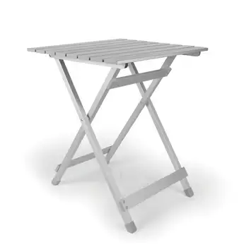 Супер отстъпка от Сгъваема алуминиева маса Camco Large Side Table | идеален за джипове, къмпинги, пикници, тераса и още много други | Алуминий, Сребро