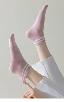 2023 Нови Пролетно-летни Дамски Чорапи От памук, С фина мрежа, Дишащи Ежедневни спортни чорапи, Мода