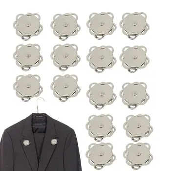 Магнитни копчета-капаче Елегантни Бутони с магнитна закопчалка 16ШТ във формата НА Цвете сливи Традиционните Шевни принадлежности, Метални Копчета За шапки