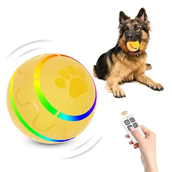 Топки за Кучета с Дистанционно управление AMOBOX, Весел Топка за кучета, Агресивни Дъвчене играчка, Автоматични и Интерактивни Търкаля и Встряхивающие Подаръци за домашни любимци