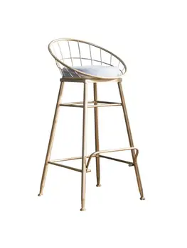 Най-новият скандинавски бар стол, бар стол от ковано желязо, златна домашен стол, модерна маса за хранене, стол, метален бар стол отпред
