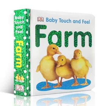 DK Baby Touch and Feel Настолна книга от селскостопански животни, на Английски Книги с картинки, Детска информационни книга на английски език