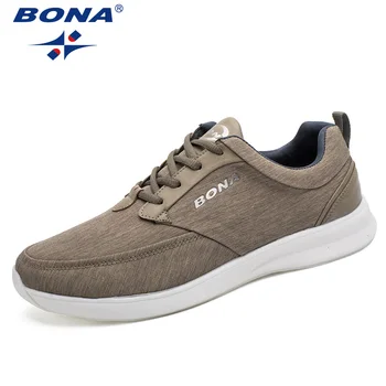 BONA, Нова популярна мъжки обувки в класически стил, Мъжки обувки дантела, Градинска обувки за бягане, Удобни маратонки, Безплатна доставка