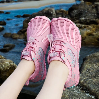 Детска плажна обувки за плуване, нескользящая туризъм блатни обувки, бързосъхнеща дишаща износостойкая за фитнес на закрито