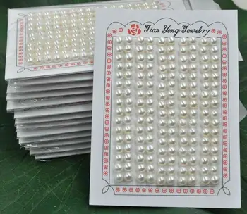 80 двойки 5-6 мм, плоски мъниста от естествени сладководни бели перли за обици-халки AAA