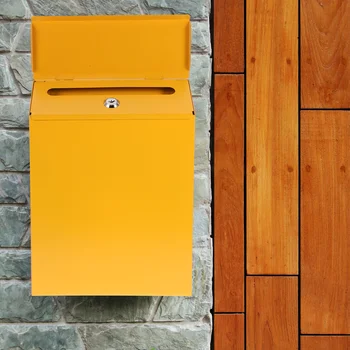 1 бр. изискан кутия за съхранение на писма, пощенска кутия, калъф за представяне на предложения (жълт)