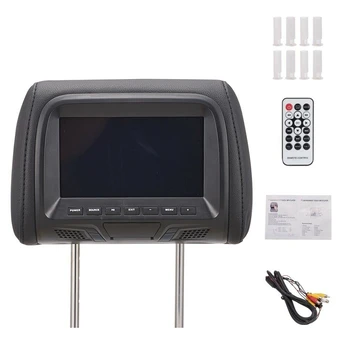 7-инчов сензорен екран кола на облегалката за глава Монитор MP5 плейър Възглавница монитор Поддържа синхронизация на видео/Slr линк