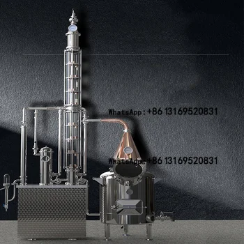 Обзавеждане на Многофункционална дистиллятор от тиква Baijiu за дестилация на уиски дистиллятор 120 л за приготвяне на ликьор