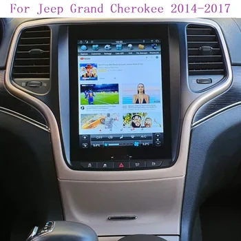 Android 13.0 Автомагнитола За Jeep Grand Cherokee 2014-2017 В стил Tesla Мултимедиен Плеър Carplay Авто Стерео Главното устройство Авторадио