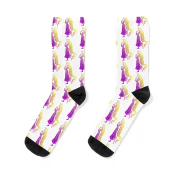 Силуэтные чорапи в стил принцеса, незаменими мъжки футболни чорапи, чорапи до глезена, забавни чорапи за жени