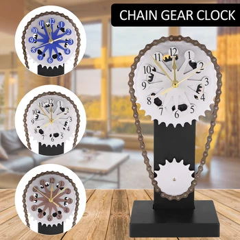 Нови шестеренчатые часовници Реколта верижни часовници 3D Движеща се обратно Настолни часовници Занаяти Творчески настолни часовници, Настолни часовници, Декорации за спални