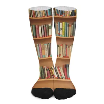 Лавица за книги, книги, библиотеката, Чорапи за четене, компресия чорапи, компресия чорапи happy socks, мъжки и женски компресия чорапи