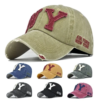 Бейзболна шапка в стил ретро възстановяване на предишното положение шапка Шапка на Слънцето пролет есен бейзболна шапка спортна шапка на Ню Йорк писмо шапки хип-хоп монтирани шапки