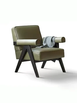Скандинавски едноспален двоен разтегателен диван, фотьойл, Стол-акцент, Диван, Мебели от масивно дърво в Ретро стил, Балкон, Односпальное стол за почивка Muebles