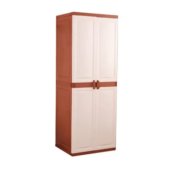 Двуетажна шкаф за спалня, Пластмасов Европейски стил, Модерен Вид на облицовочной врати, Плътни шевове, Шкаф за защита от сблъсък