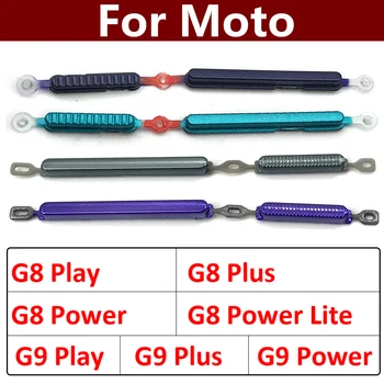 Оригинални Странични бутони Бутон за включване Изключване на звука за Motorola Moto G8 G9 Play Plus Резервни части Power Lite