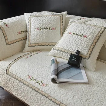 Възглавници за дивана, изработени от памук, Four Seasons Универсална кърпа, нескользящая, модерна, проста, с двустранна бродерия, калъф за хавлии в скандинавски стил