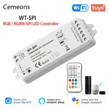 SPI led контролер WT-SPI WiFi DC 5-24 ПО 2,4 Г RF приложение на Hristo За WS2811 WS2812 WS2815 UCS1903 Пиксела GS8208 RGB led лента