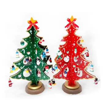 Творческа Дървена Декорация на Коледната Елха със Собствените си РЪЦЕ Коледно Дърво, Маса за Украса на Масата на Коледа подарък Орнамент Високо Качество на Трайно
