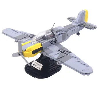 Втората световна война WW2 Армейските Военни Войници BF-109 Боец DIY Модел Строителни Блокове Тухли Играчки