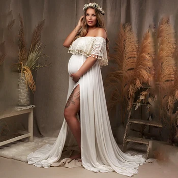 Четката Дрехи за бременни Жени фотосесия Рокли Костюм и Елегантна рокля Matemity Sukienka Photography Vestidos