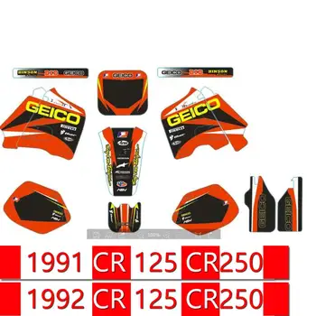 CR125 3M CR250 Графичен комплект Стикери-стикери за HONDA CR125 CR250 1991 1992 1997 - 1999 резервни Части за мотобайка GEICO STYLE