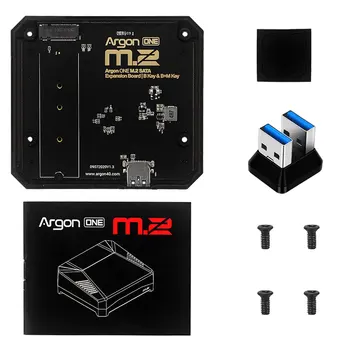 Аргон ONE Case Такса за разширяване на M. 2 Съединител за слушалки USB 3.0-SATA SSD Адаптер База за Raspberry Pi 4B