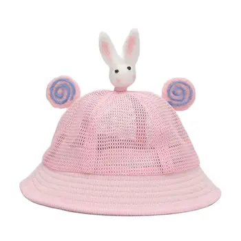 DeePom, Летни шапки за малки момичета, Детски Мультяшная шапка от Слънцето, Дишаща мрежа шапка, Корея, скъпа Шапка-кофа, Защита от слънцето за момчета