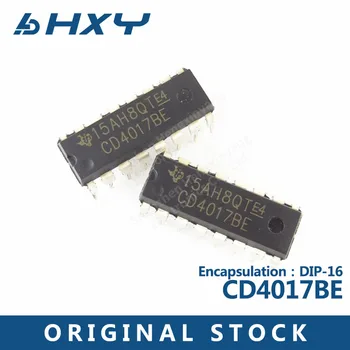 10 бр. вграден чип десетичен брояч CMOS CD4017BE DIP-16
