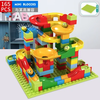 336-165 бр., детска пързалка, малък блок, частици, за изграждане на блокове, която разработва играчката 