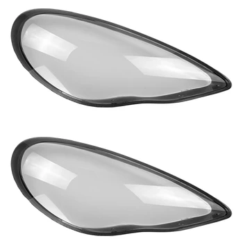 2X За Porsche Panamera 2010-2013, Корпус дясната фарове, Лампа, Прозрачна капачка за обектива, Капачка за мъгла