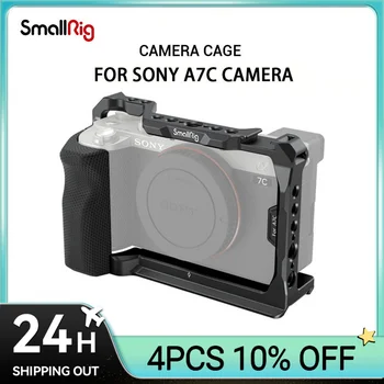 SmallRig пълна Клетка за огледално-рефлексен фотоапарат със силикон Странична Дръжка за Sony Alpha a7c Аксесоари за камери A7C 3212