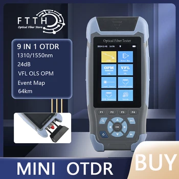 Pro Mini OTDR активен оптичен рефлектометр fibe 980rev с Карта събития VFL OLS OPM 24dB за 64-километров оптичен кабел Ethernet Тестер