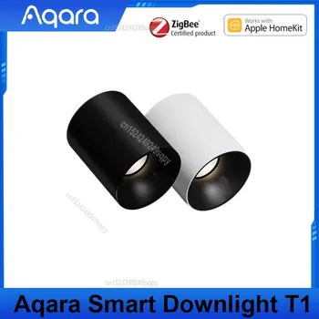 Aqara Smart Downlight T1 Zigbee, за инсталиране на повърхността, Кръгла Лампа с Потъмняване 6 W, Ъгъл на лъча 24 ° 36 ° за приложения Aqara Homekit