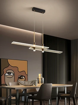 Модерна светла луксозен кристален полилей в минималистичном скандинавски стил за хранене барного на масата, индивидуалност подвесного лампа