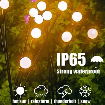 Слънчева светлина-светулките, градинска водоустойчива led лампа за градина и тревна площ, Люлеенето на слънчеви батерии Пейзаж, Декорация на двор
