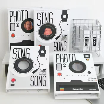 Оригинален Дизайн, A5 Kawaii, черно, бяло, магнитна Kpop, Корици за Фотокарточек, плеър, фотоалбум Polaroid, Албум за идоли, са подбрани книга