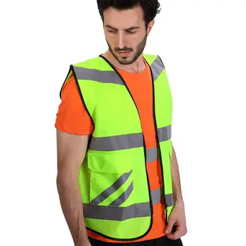 Отразяваща жилетка за сигурност с висока видимост За водачите, Индивидуално Работно облекло за нощно каране На Велосипед, Работник-строител