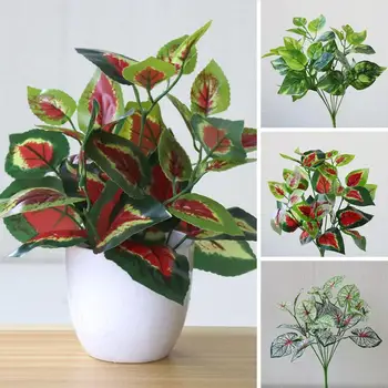 Стайни изкуствени растения Реалистични изкуствени растения за изискан дом декор Имитация на ярки зелени листа за настаняване Повече