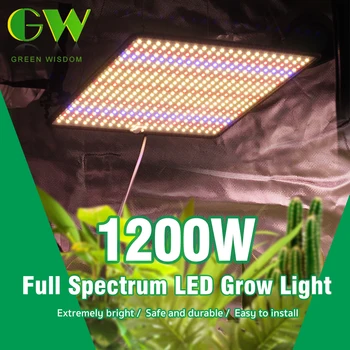 Ультратонкая led лампа за отглеждане на растения Phyto SMD2835 с мощност 1200 W, пълен, 500 светодиоди, Quantum дъска за разсад на цветя в оранжерията