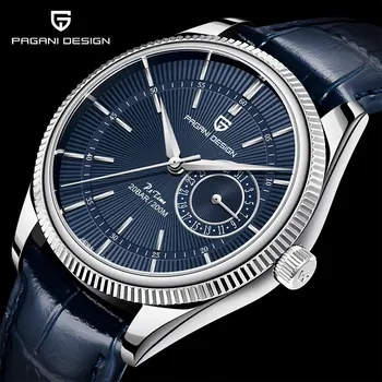 Нови мъжки кварцов часовник PAGANI ДИЗАЙН, луксозни бизнес часовници от сапфир стъкло, водоустойчивост на часовника от неръждаема стомана 200 м за мъже