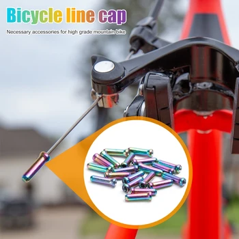 Накрайници на спирачните въжета от алуминиева сплав за велосипед -комплект от 20, лек и издръжлив