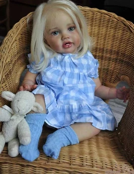 NPK 24-инчов огромна детска миличка, Възстановената Лоти Принцеса, реалистична кукла, непълни част на кукли, плат за тялото и очите