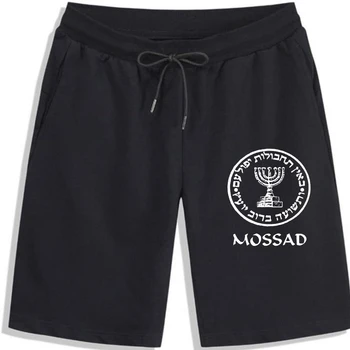Армията на Израел-Мосад (израелското на ЦРУ), израелски черни нови мъжки къси панталони с чертеж