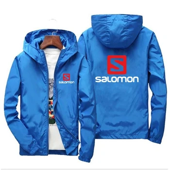 Salomon/ Нова мъжки бизнес яке, Ежедневни мъжки бейзболна яке, Модни градинска ветровка, висококачествена мъжка бейзболна яке