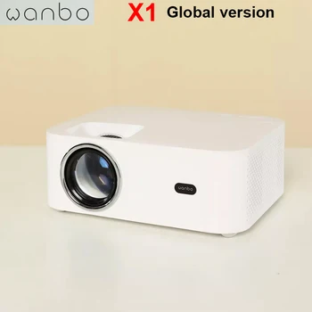Глобалната версия на проектора Wanbo X1 OSD Безжична Проекция нисък шум led преносим проектор с корекцията на трапецовидните изкривявания За домашния офис