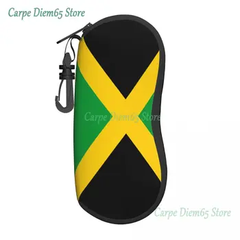 Калъф За очила с Флага на Ямайка, Причиняваща чанта За очила, Забавен джоб за химикалки