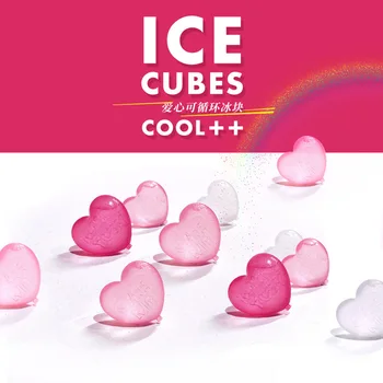 15 бр. кубчета лед с любов, пластмасови мультяшные кубчета лед, Кубчета лед, Охладени кола, уиски, Годни за рециклиране хокей на лед хокей, домашно използване