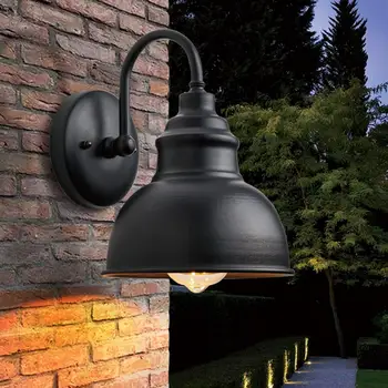 Външен градински лампа Водоустойчива IP65 в ретро стил, Меко осветление Защита от ръжда E27 Базова подсветка Ултра-ярки Ретро вътрешен двор с